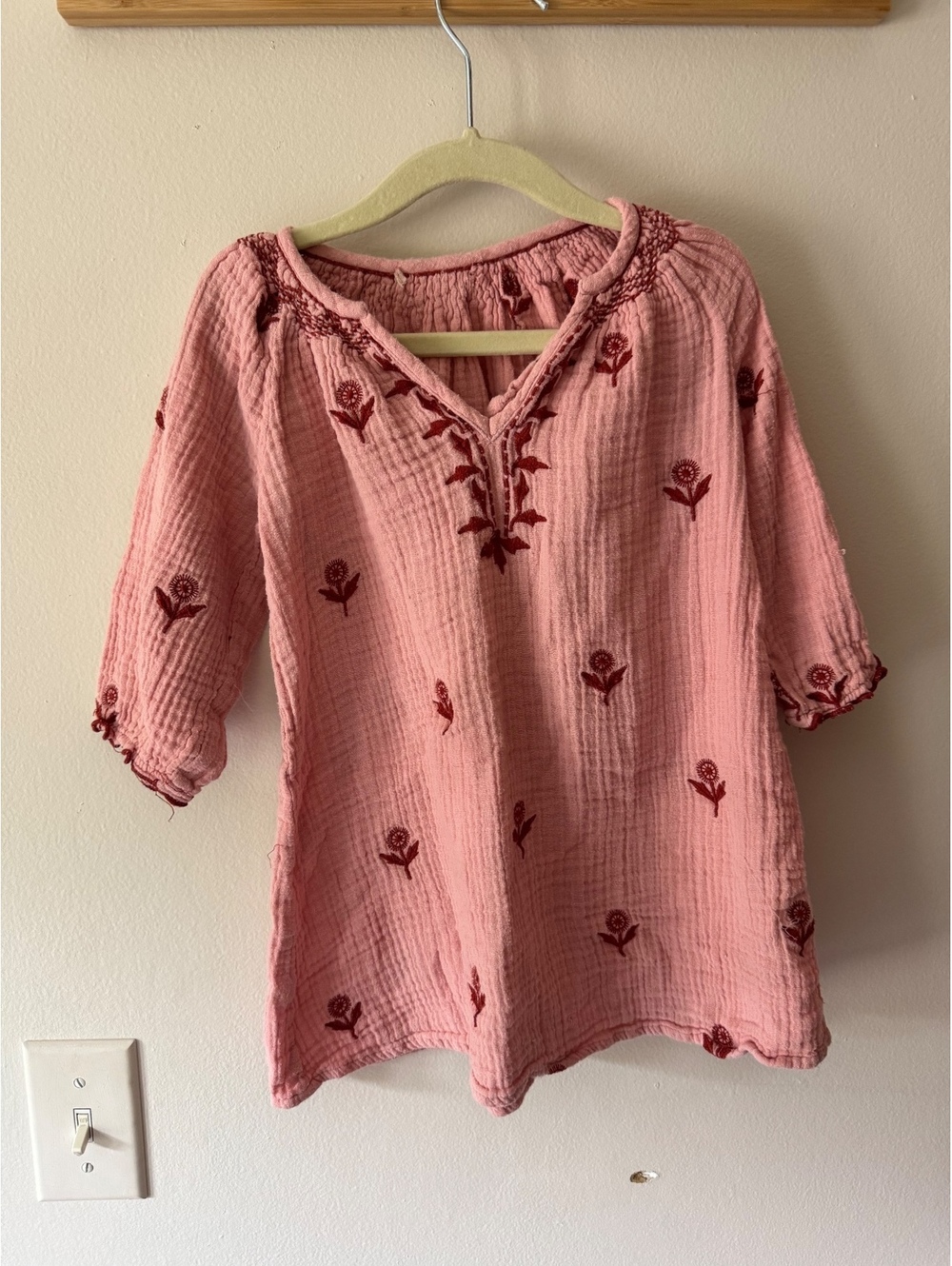Pink chicken bohemian style dress